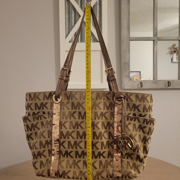 Michael Kors Sequin Stripe EW Tote - Picture 12 of 13